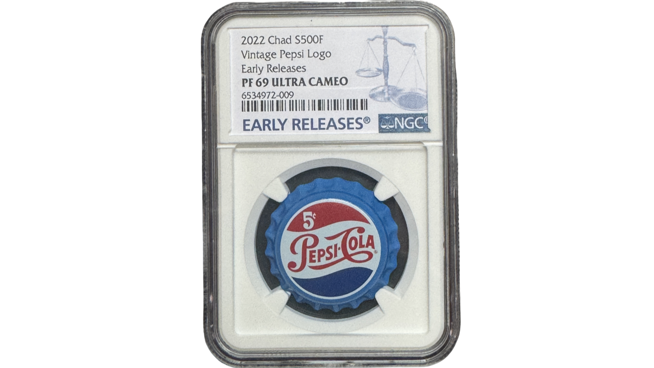 CHAD, 500 Francs, 2022, NGC PF69. **SERIE PEPSI COLA**
