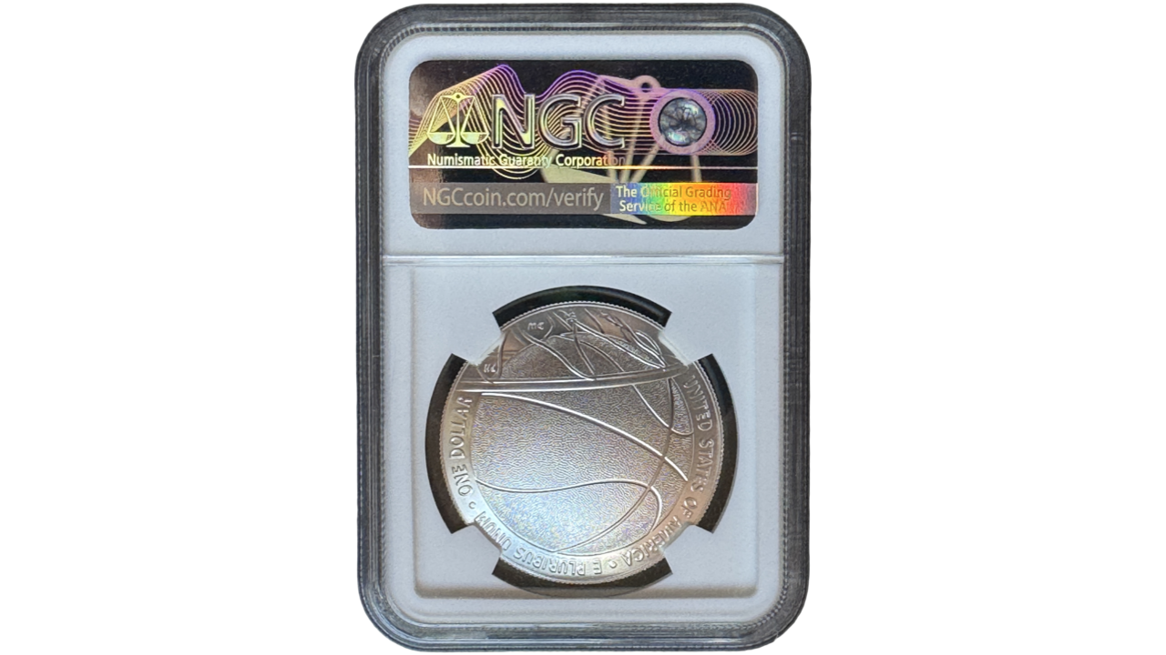 EE.UU., 1 Dollar, 2020, NGC MS70. **BASKETBALL HALL OF FAME** - Imagen 2