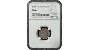 EE.UU. DE VENEZUELA, 5 Céntimos, 1938, NGC MS64.  **PUYA**