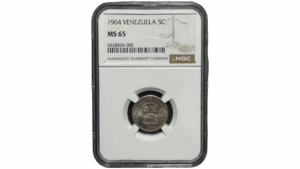 VENEZUELA, 5 Céntimos, 1964, NGC MS65.  **PUYA**