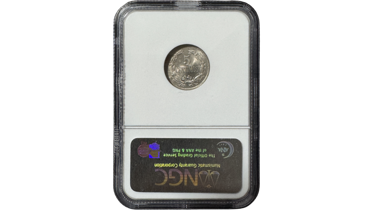 EE.UU. DE VENEZUELA, 5 Centimos, 1936, NGC MS64. **PUYA** - Imagen 2