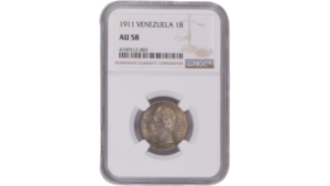 EE.UU. DE VENEZUELA, 1 Bolivar, 1911, NGC AU58