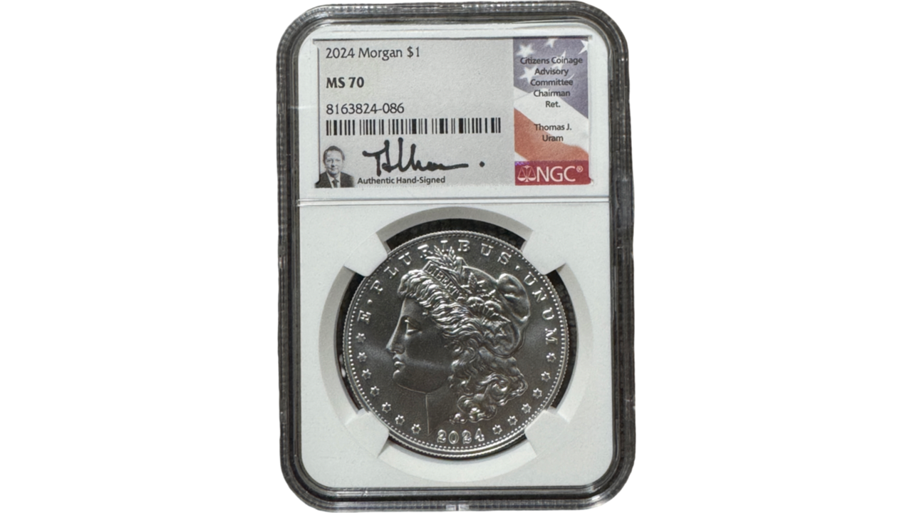EE.UU., Morgan, One Dollar, 2024, NGC MS70. **FIRMA AUTOGRAFA DE THOMAS J. URAM**