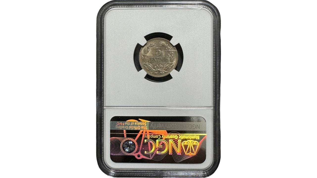 EE.UU. DE VENEZUELA, 5 Centimos, 1925, NGC MS62. **PUYA** - Imagen 2
