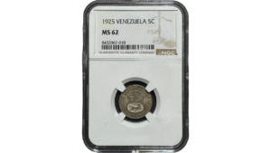 EE.UU. DE VENEZUELA, 5 Centimos, 1925, NGC MS62. **PUYA**