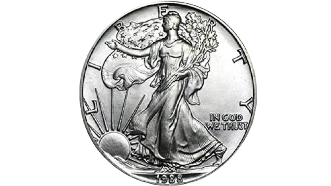 EE.UU., One Dollar, 1988, UNC. **LIBERTY WALKING**