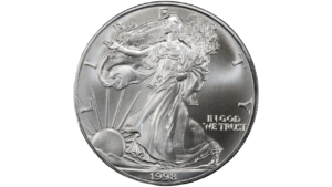 EE.UU., One Dollar, 1998, UNC. **LIBERTY WALKING**