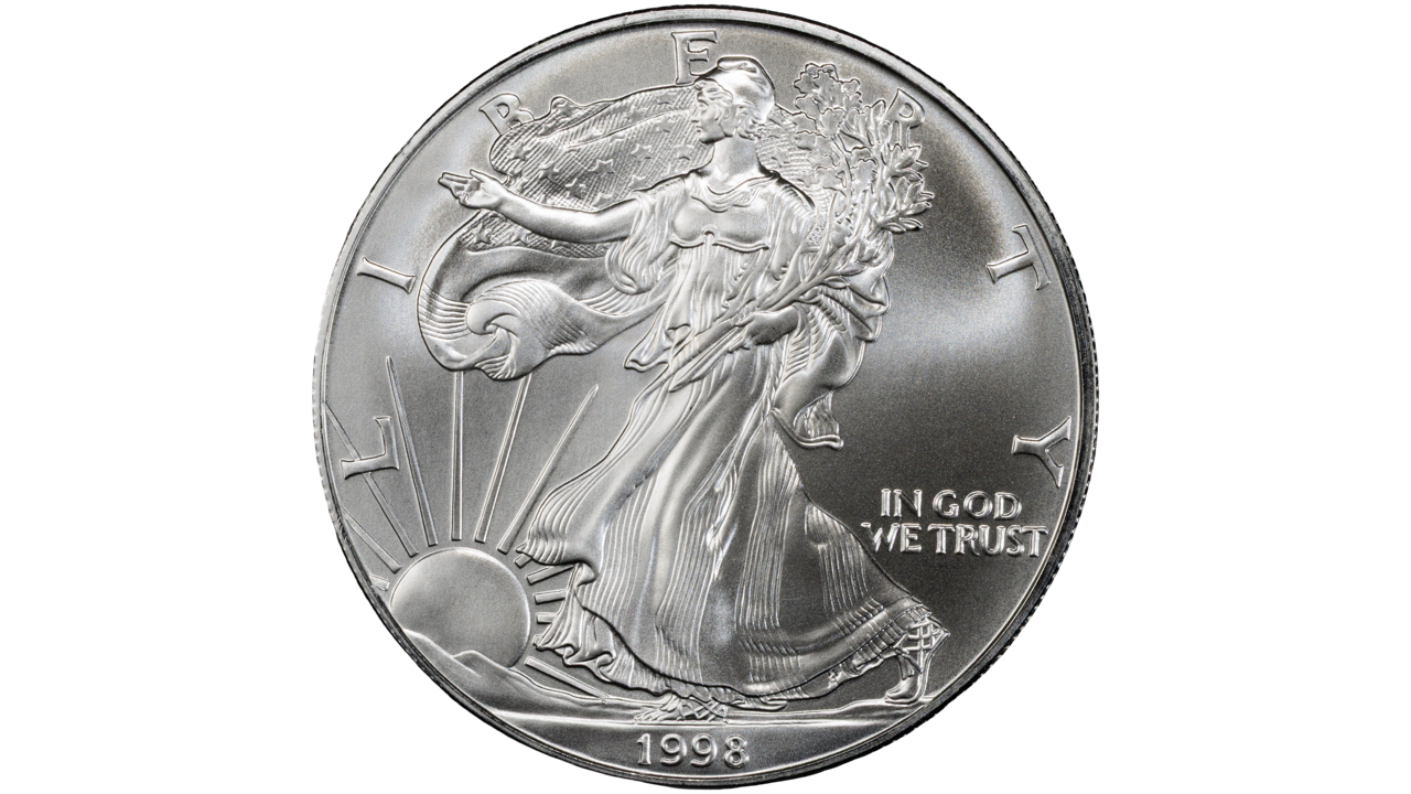 EE.UU., One Dollar, 1998, UNC. **LIBERTY WALKING**