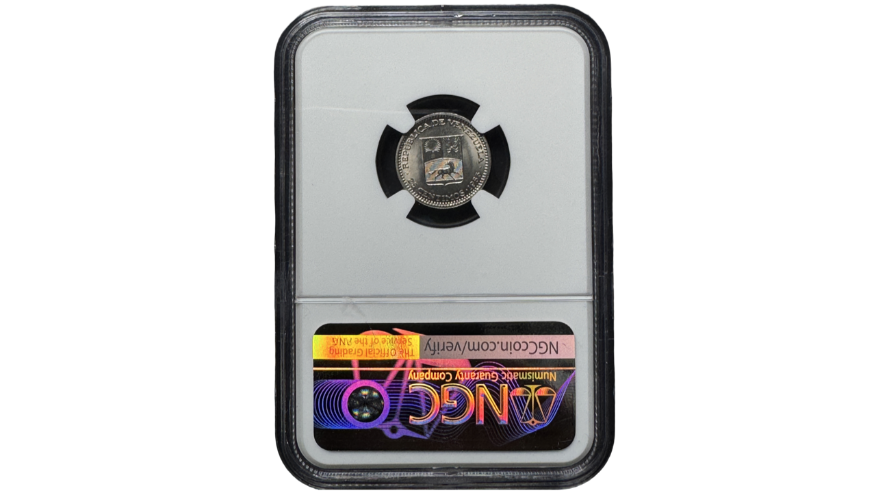 VENEZUELA, 25 Centimos, 1965, NGC MS65. **MEDIO** - Imagen 2